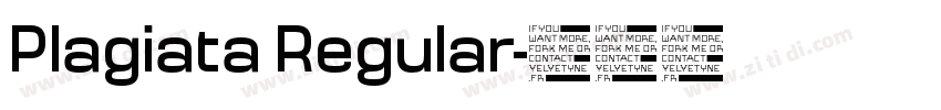 Plagiata Regular字体转换